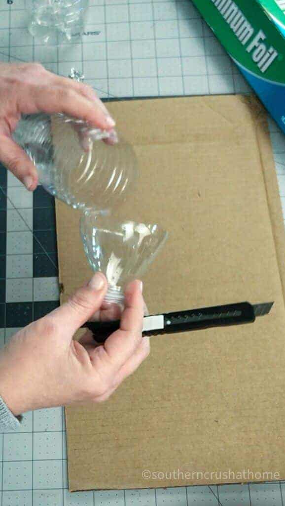 cutting water bottle for template