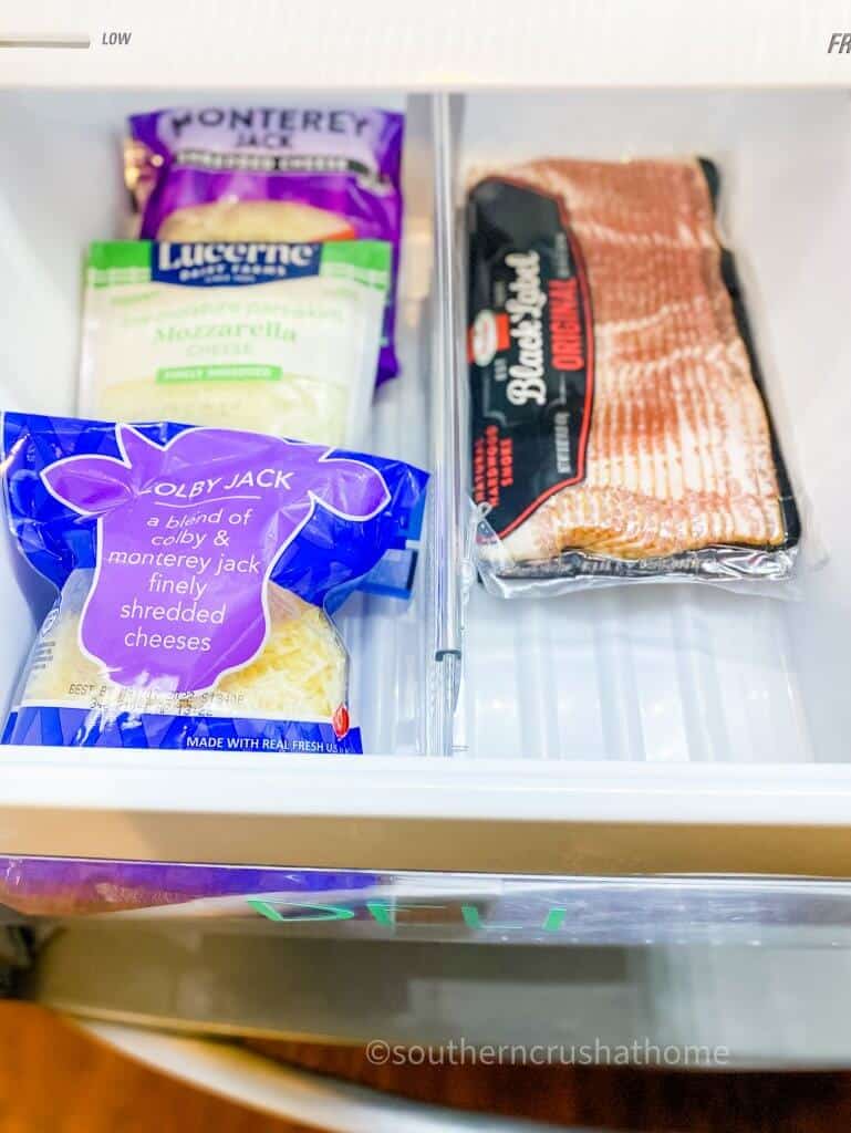 deli items in the crisper