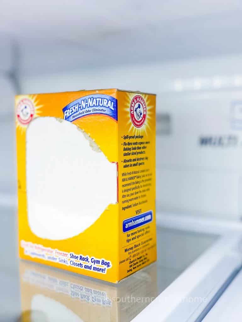 baking soda in back of refrigerator