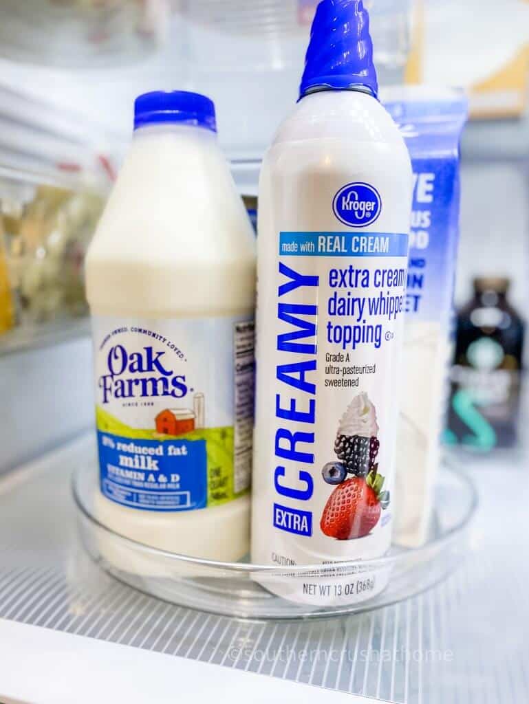 lazy susan in refrigerator