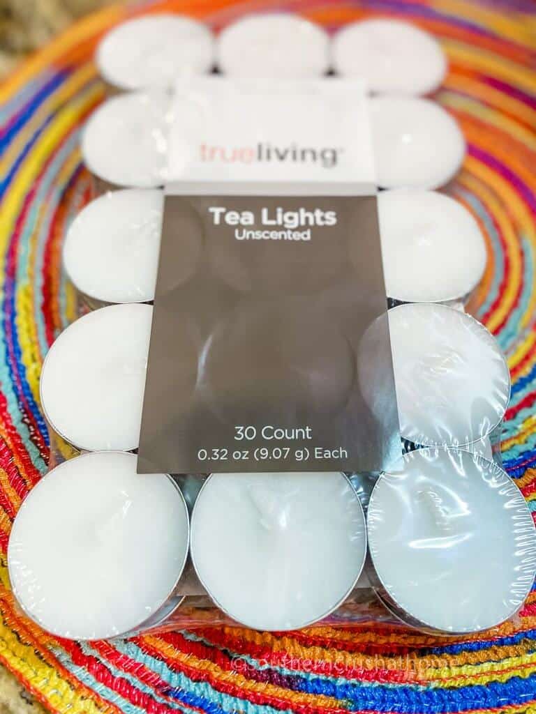 tealights from dollar store