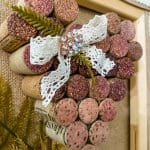 wine cork heart craft side view