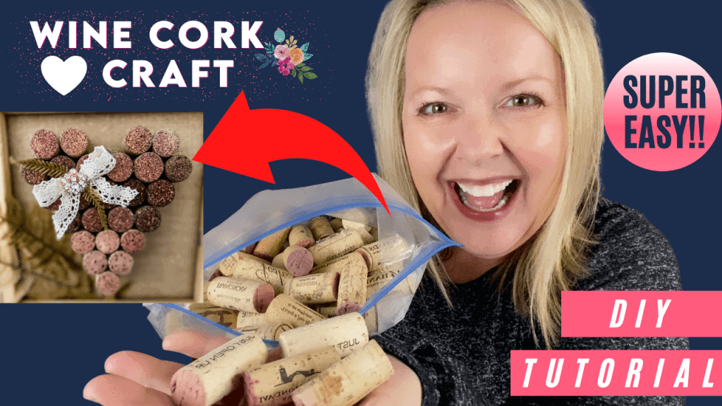 wine cork heart craft Youtube thumbnail