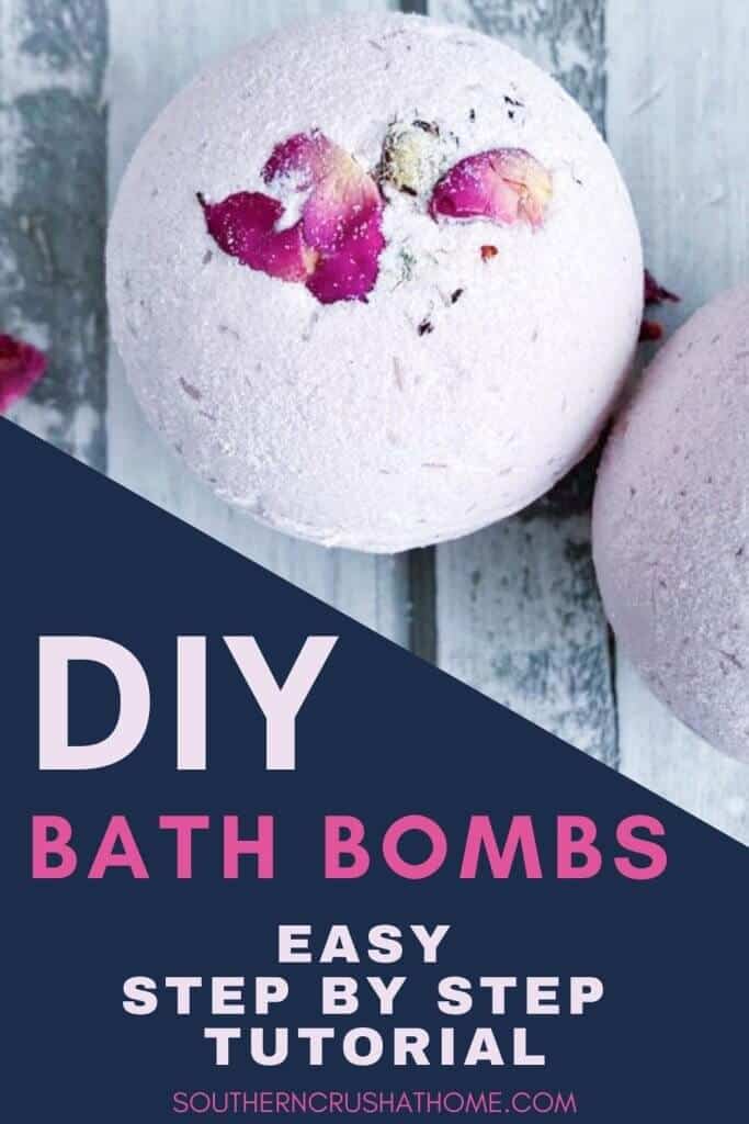 DIY bath bombs pin with text