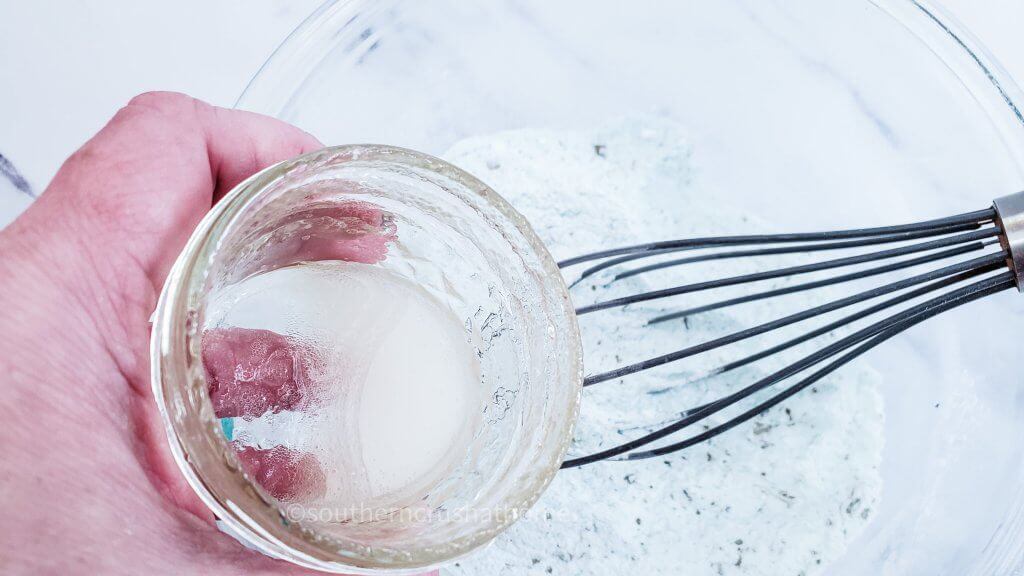 mixing ingredients for diy bath bombs