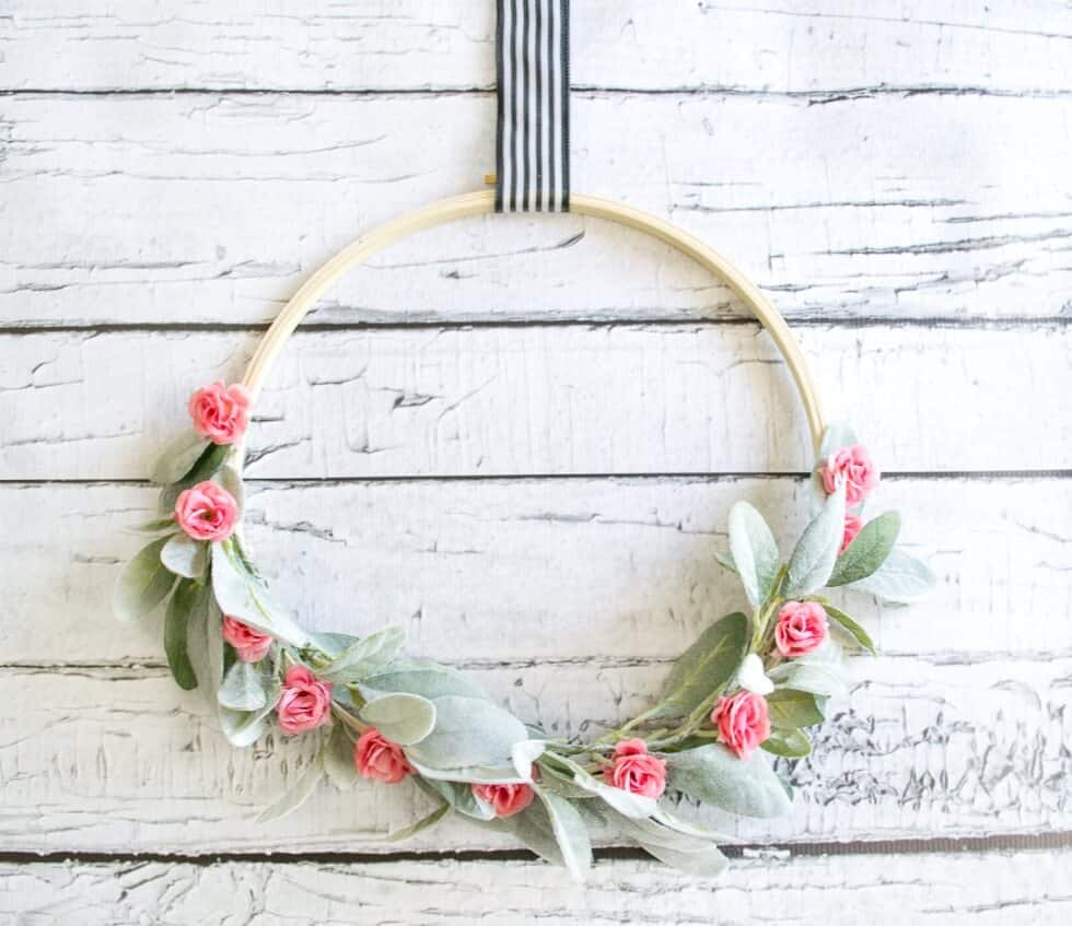 embroidery hoop wreath