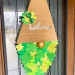 st patrick's day gnome on front door