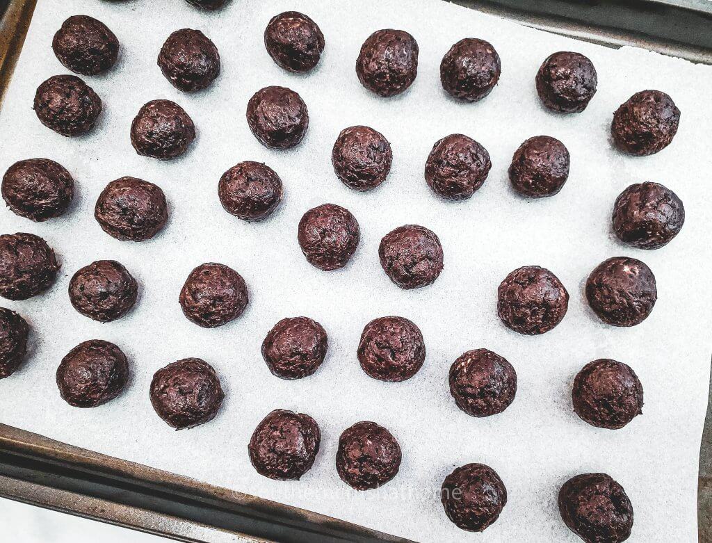 rolled oreos on sheet