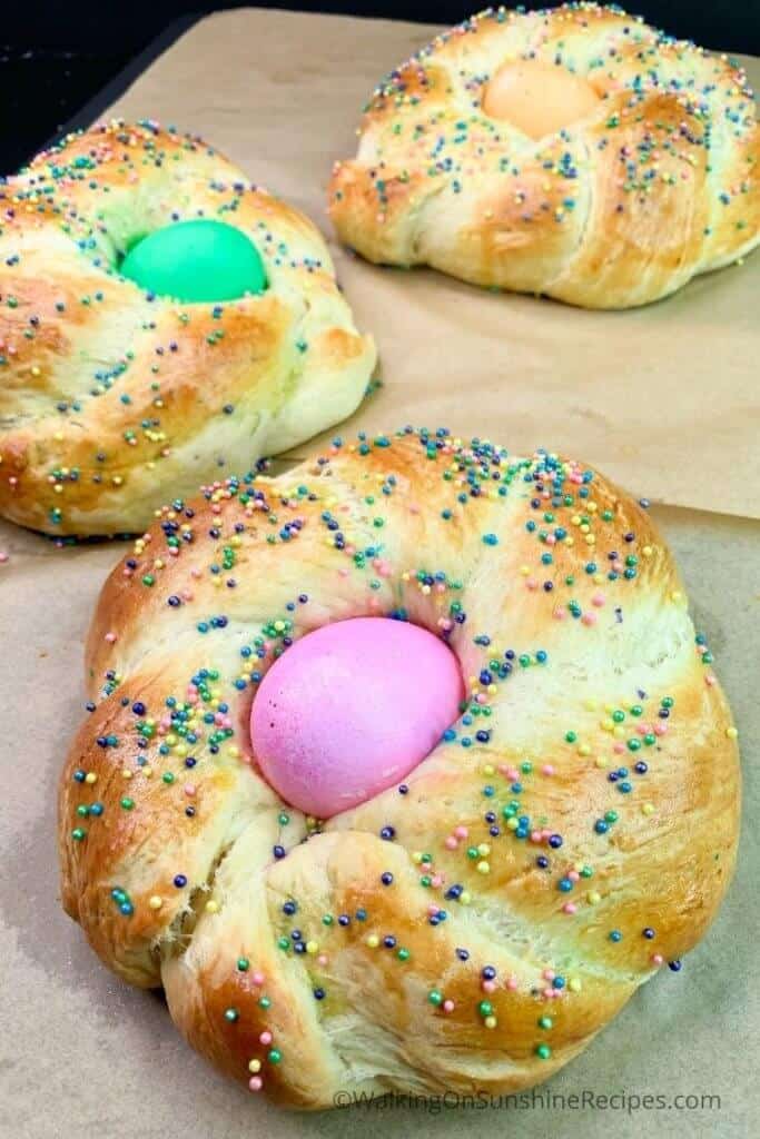 Easter  bread with egg