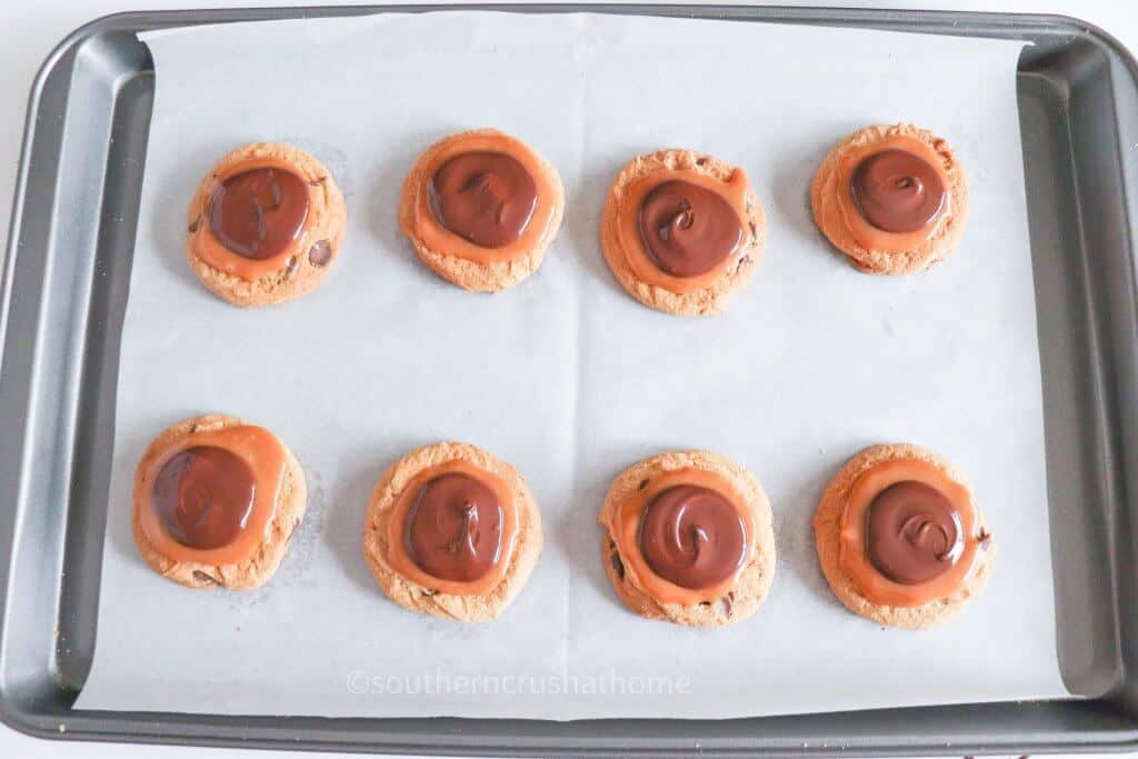 buckeye cookies with chocolate chip cookie dough