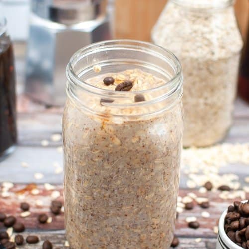 close up of overnight oats
