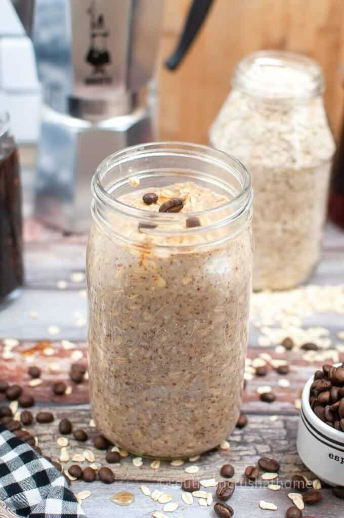 close up of overnight oats