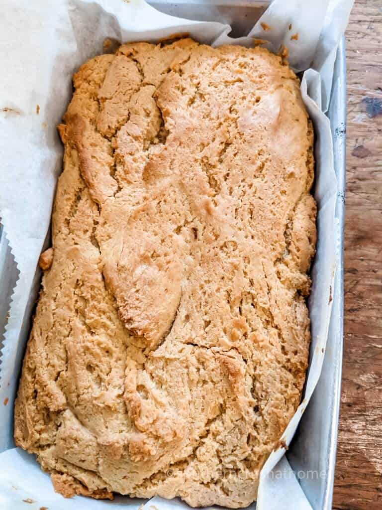 baked bread in pan