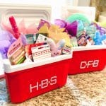 two personalized cooler Easter baskets