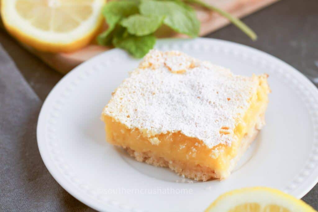 Close up of lemon bars