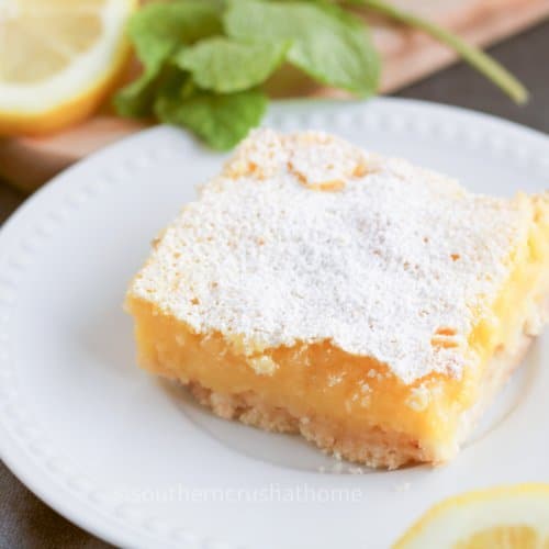 Close up of lemon bars