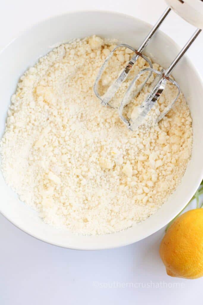 mixing ingredients for lemon bars