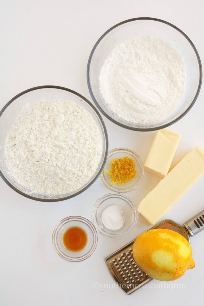 ingredients for lemon bars