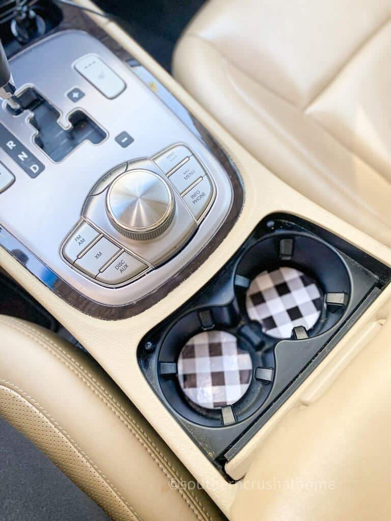 car coasters in car cup holders