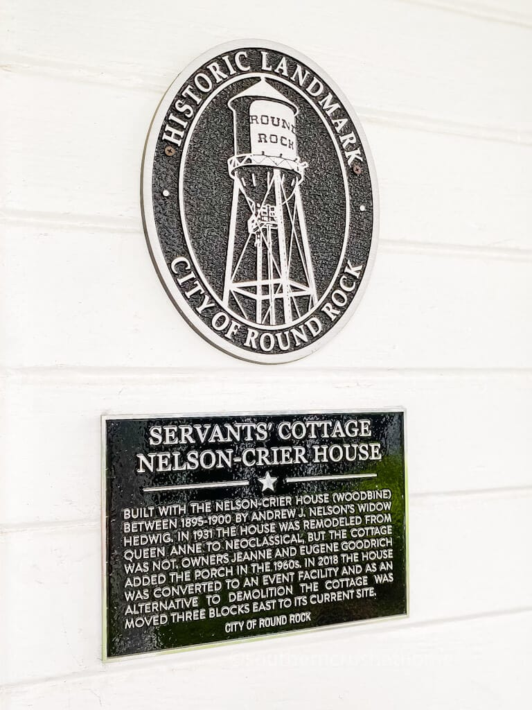 servants cottage nelson-creek house historical marker at annabellas studio