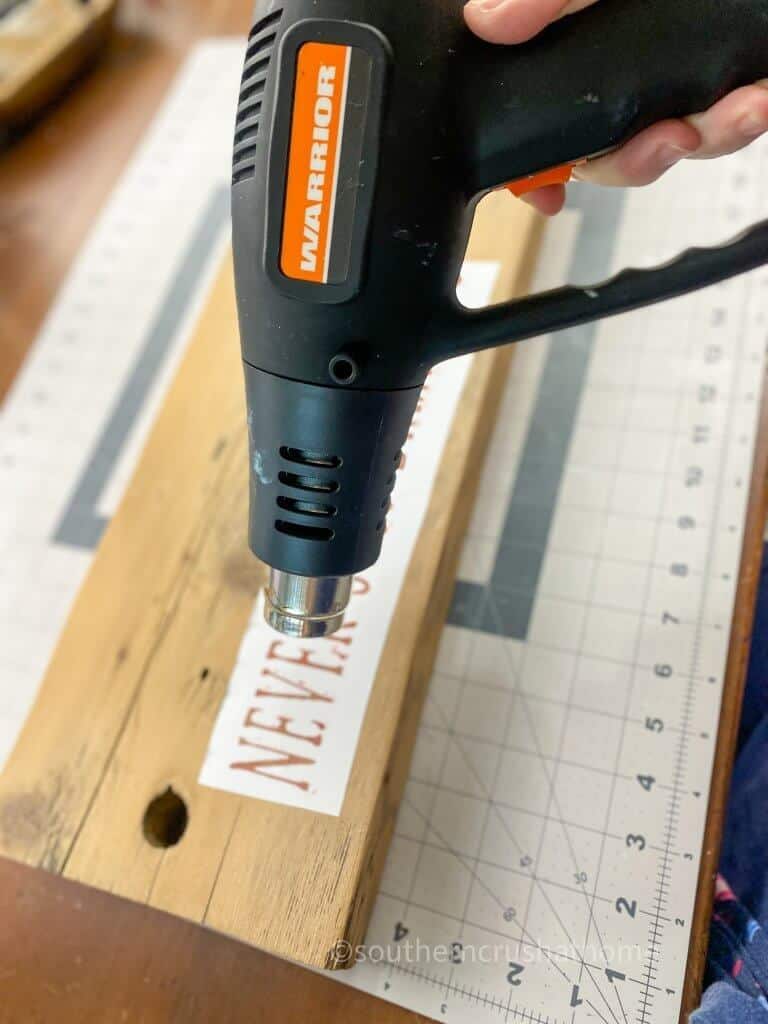 using a heat gun with scorch marker