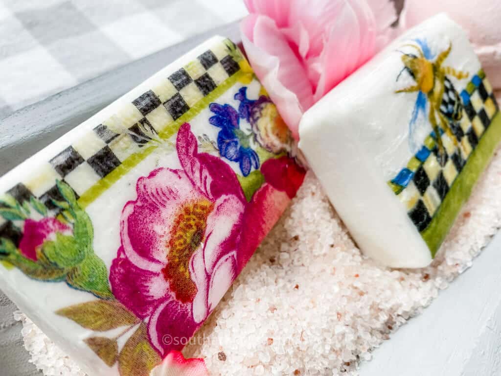 close up of decorative soap