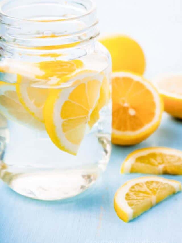 water jar of lemons
