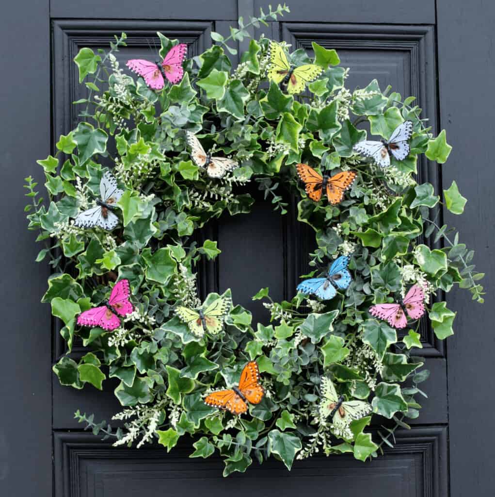 Rainbow Butterfly Wreath