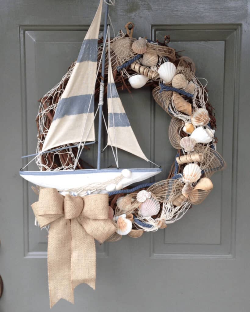 Sailboat Nautical Wreath