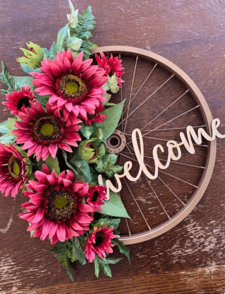 Sunflower Bicycle Wreath