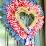 patriotic wreath on front door