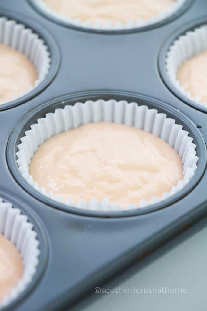 cupcake liners with batter