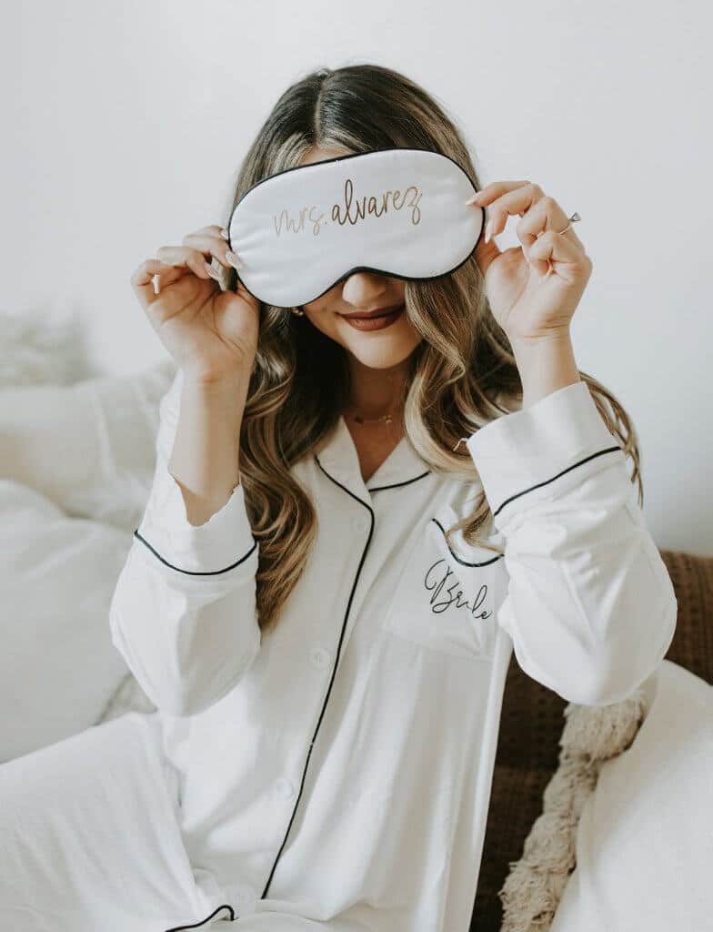 bridal sleep mask customized