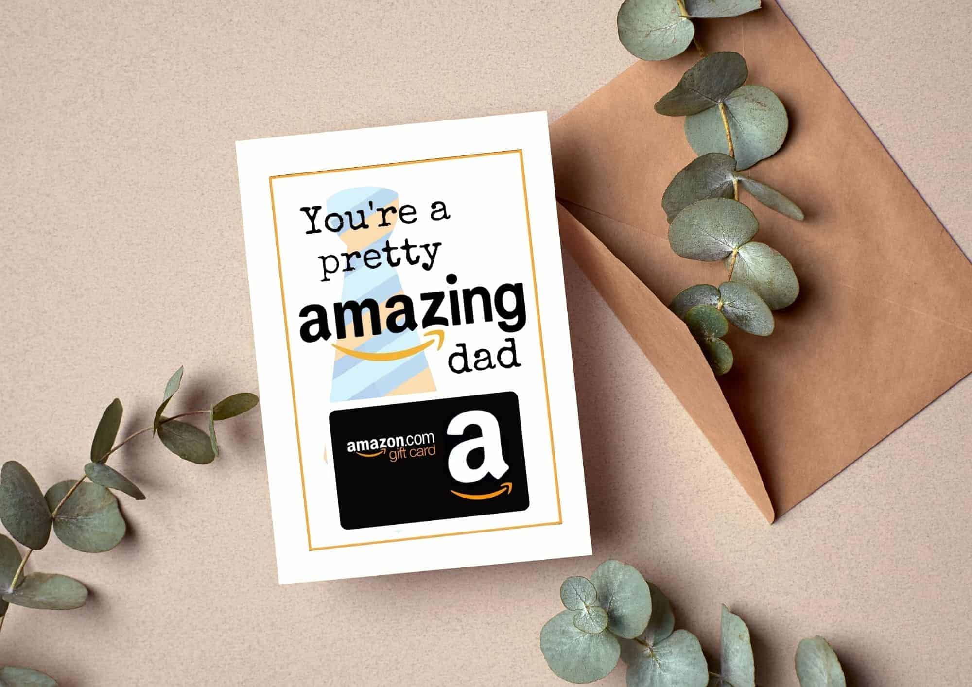 Father's Day Amazon gift card holder