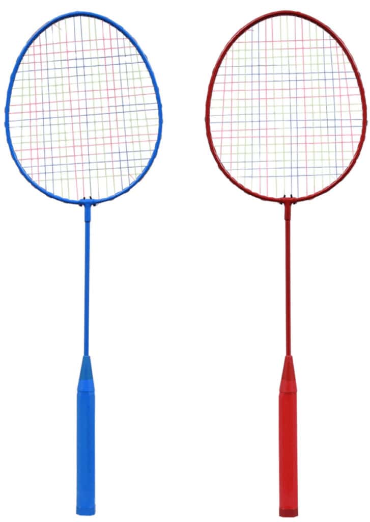 pair of badminton rackets