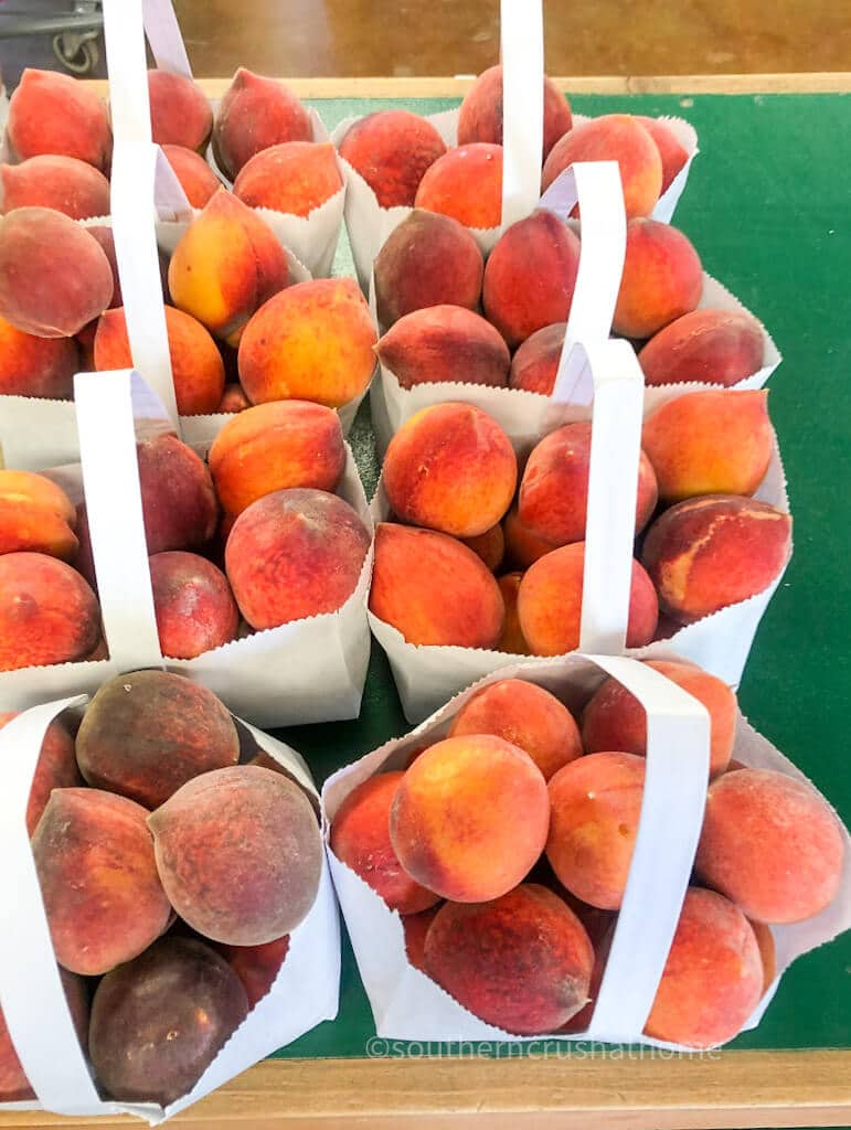 fresh peaches in bags