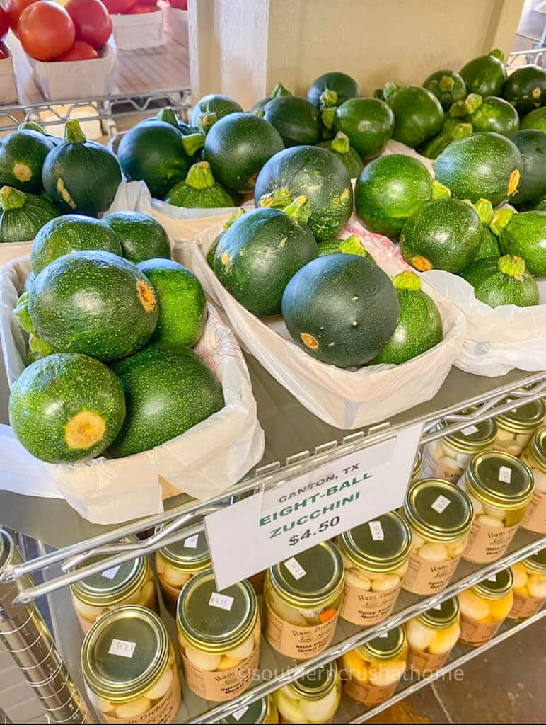 eight ball zucchini in basket