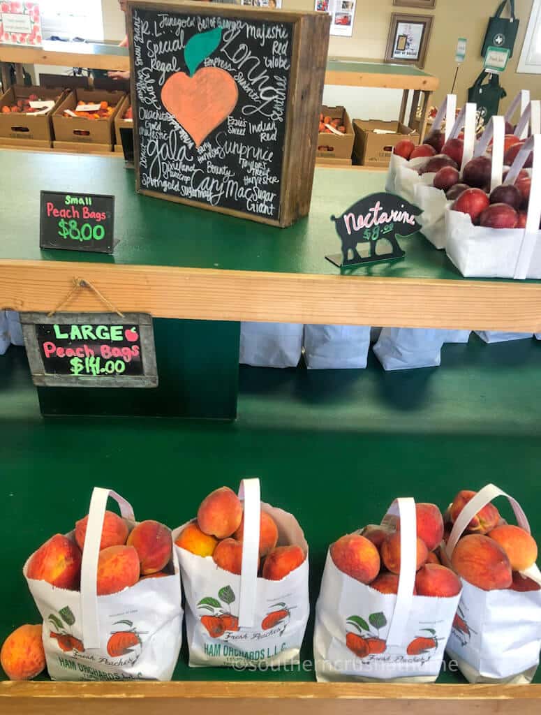 fresh picked peaches for sale in bags