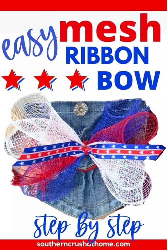 How to Make an Easy Bow (using Mesh Ribbon)