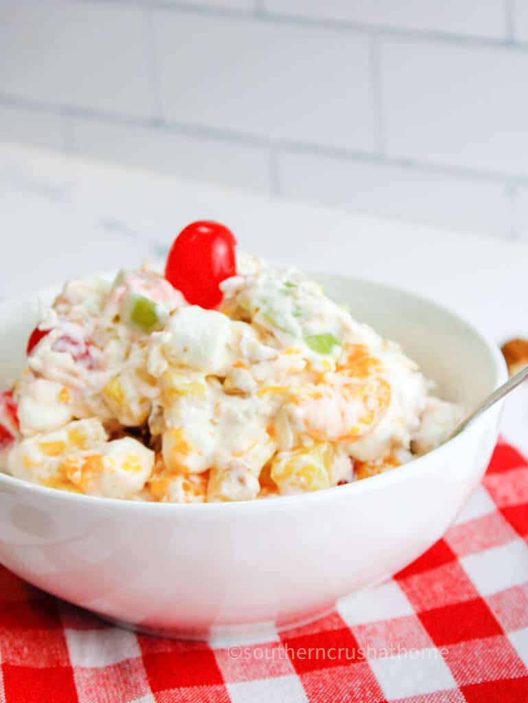 cherry on top of ambrosia salad