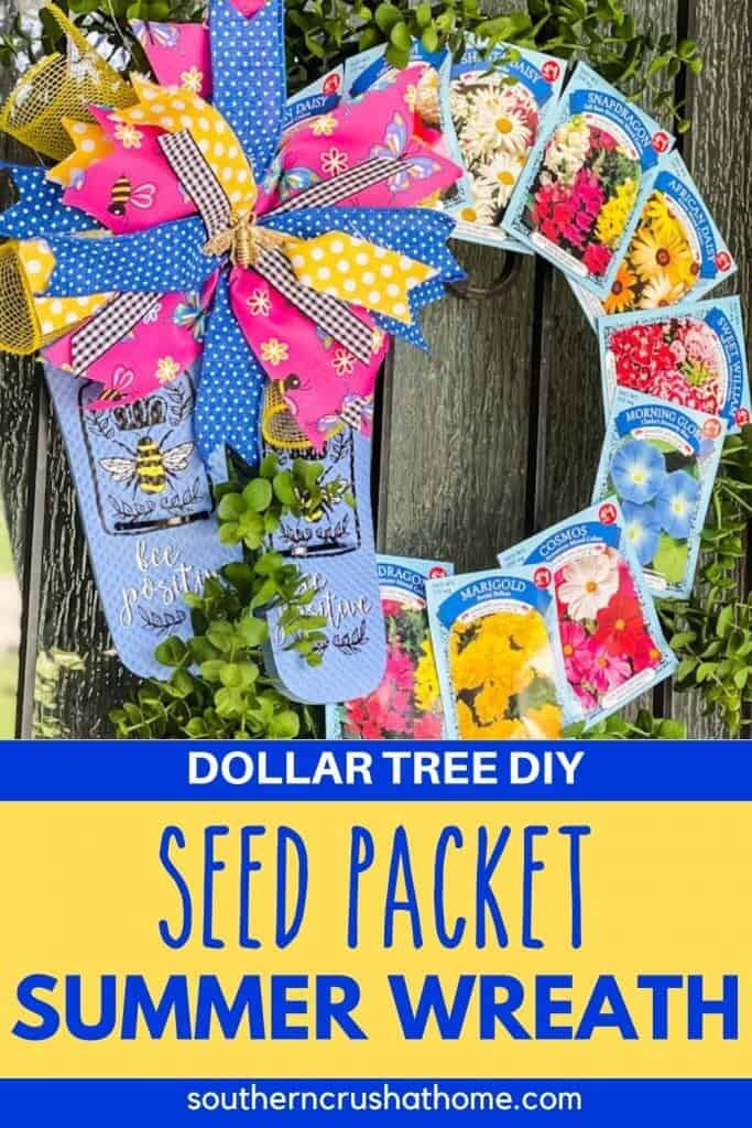 Dollar Tree Seed Packet Summer Wreath PIN