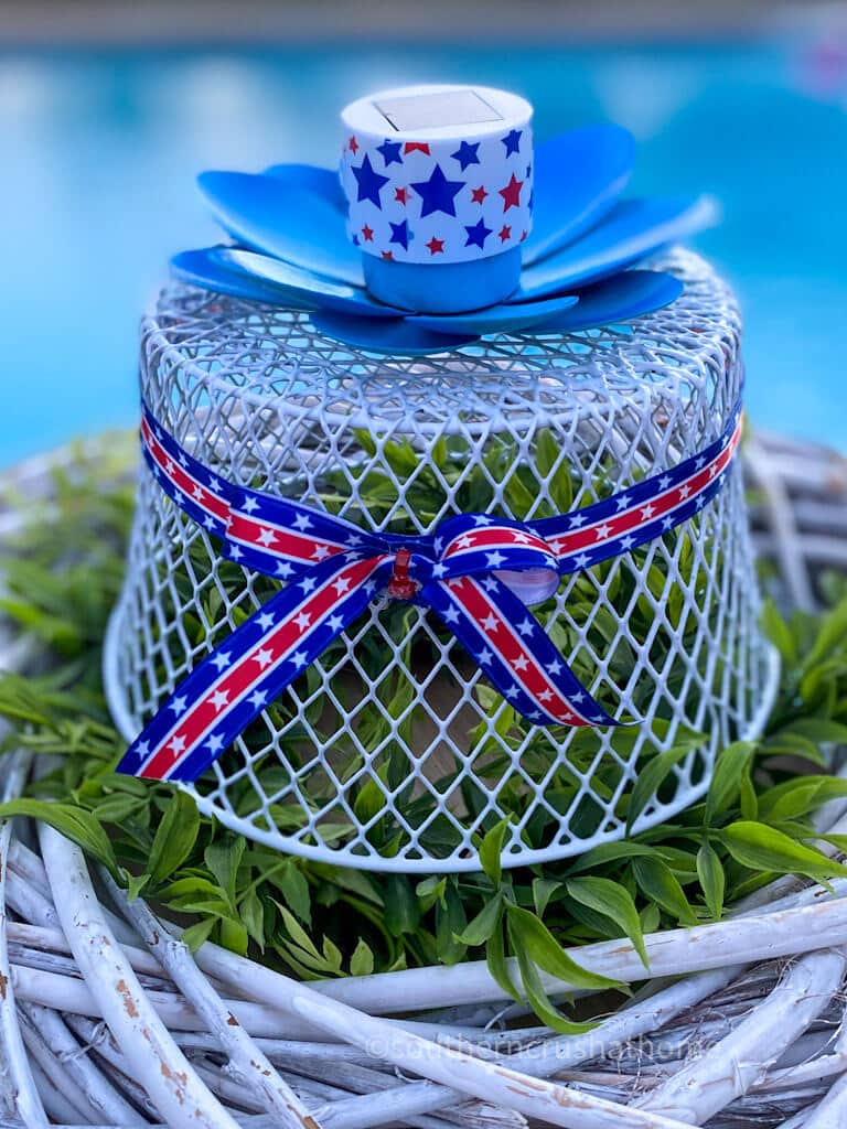 patriotic solar light centerpiece