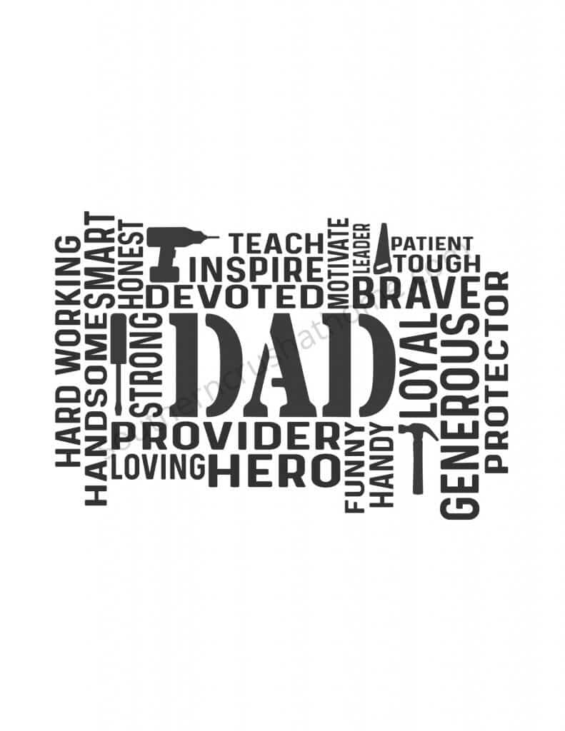 dad word art clipart