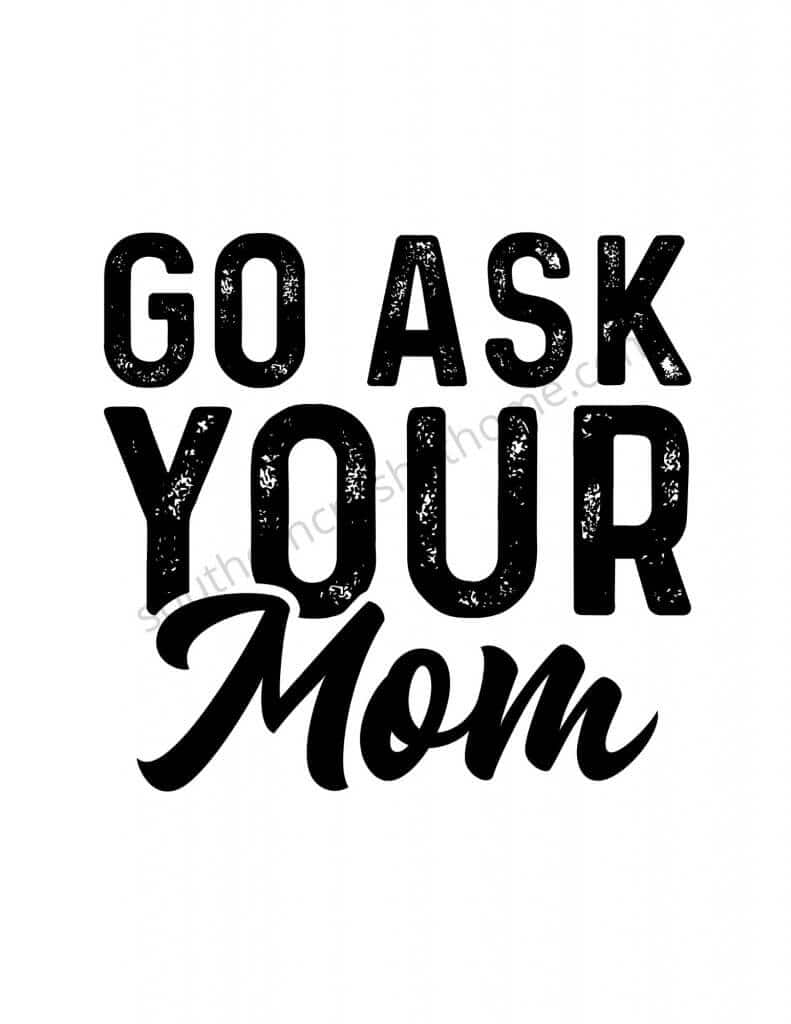 go ask your mom clipart