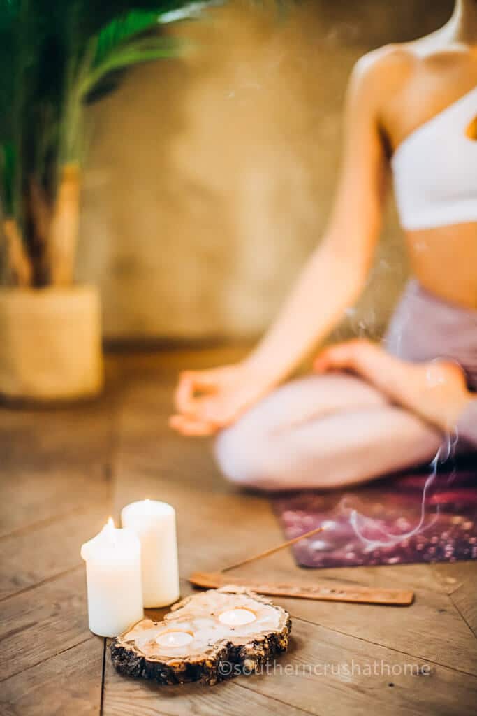 relaxing with candles