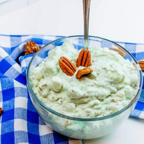 watergate salad with spoon