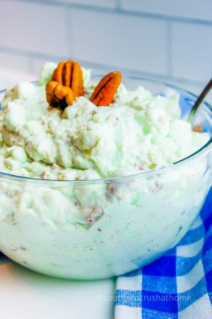 side view of watergate salad