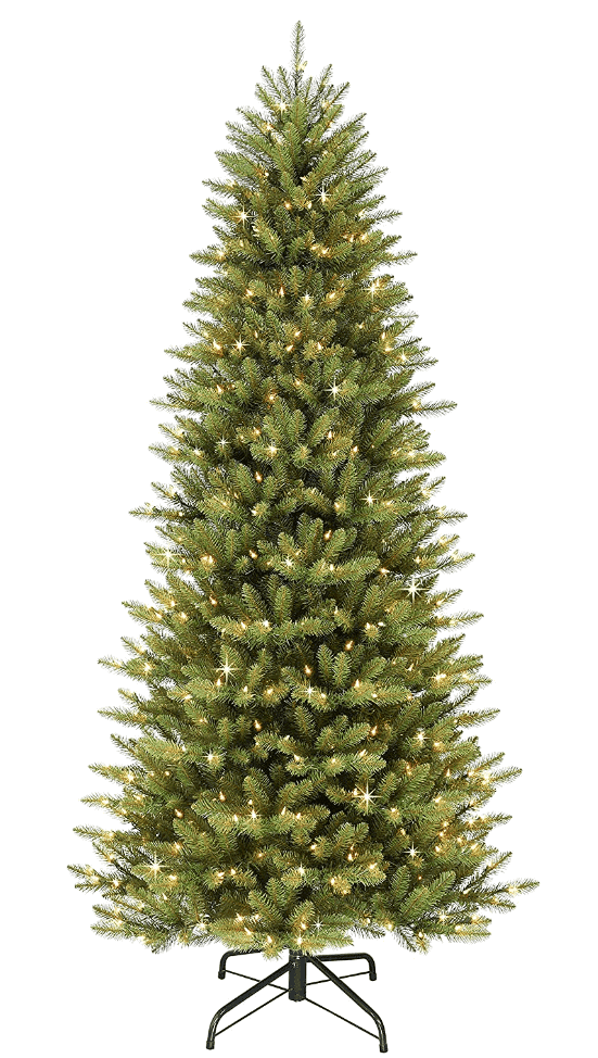 10ft Pre Lit Slim Fraser Fir Artificial Christmas Tree