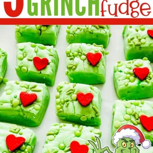 3 ingredient Grinch fudge PIN image