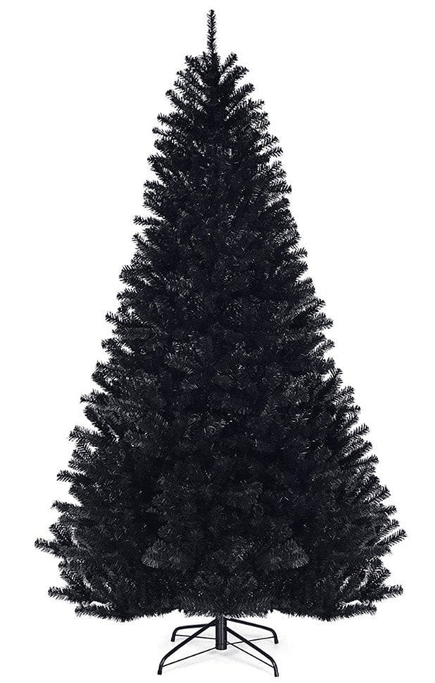 7.5ft Unlit Black Christmas Tree